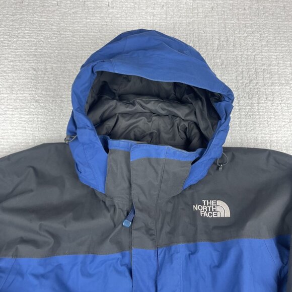 Vintage Y2K The North Face Shell Jacket Men L Blue/Grey Full Zip Hyvent Hooded - Picture 7 of 16